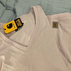 New! lilac Carhartt v neck Tshirt- super soft